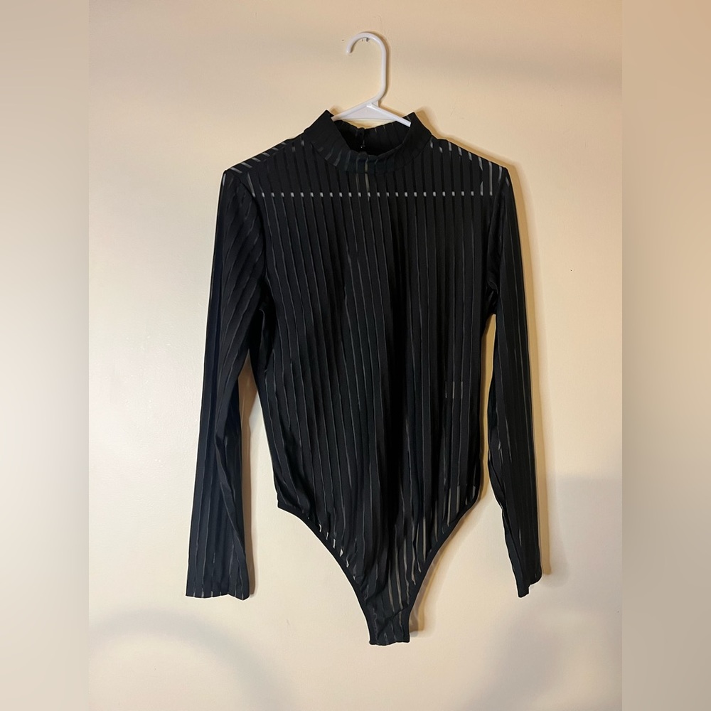 Striped Sheer Bodysuit